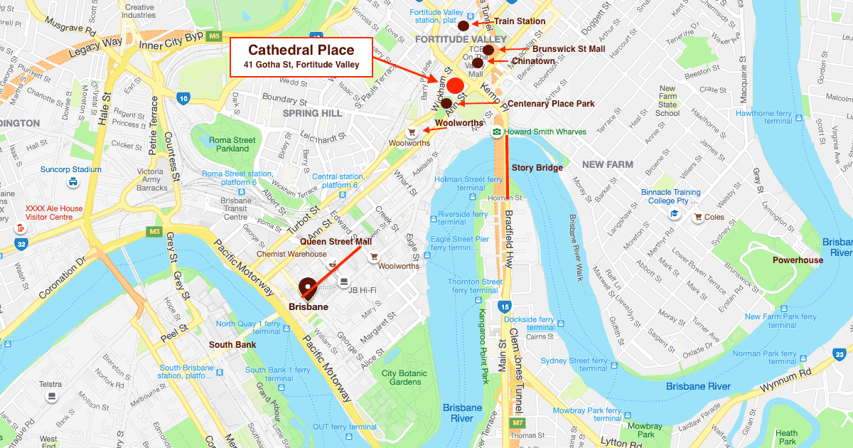 Map of places close to Cathedral Place